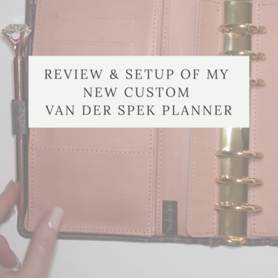 Review and Setup of my new Van Der Spek Custom Planner